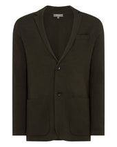 Men's Marlborough Fine Gauge Cashmere Jacket Arabica Khaki Green