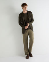 Men's Marlborough Fine Gauge Cashmere Jacket Arabica Khaki Green