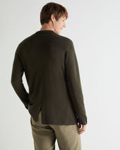 Men's Marlborough Fine Gauge Cashmere Jacket Arabica Khaki Green