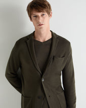 Men's Marlborough Fine Gauge Cashmere Jacket Arabica Khaki Green