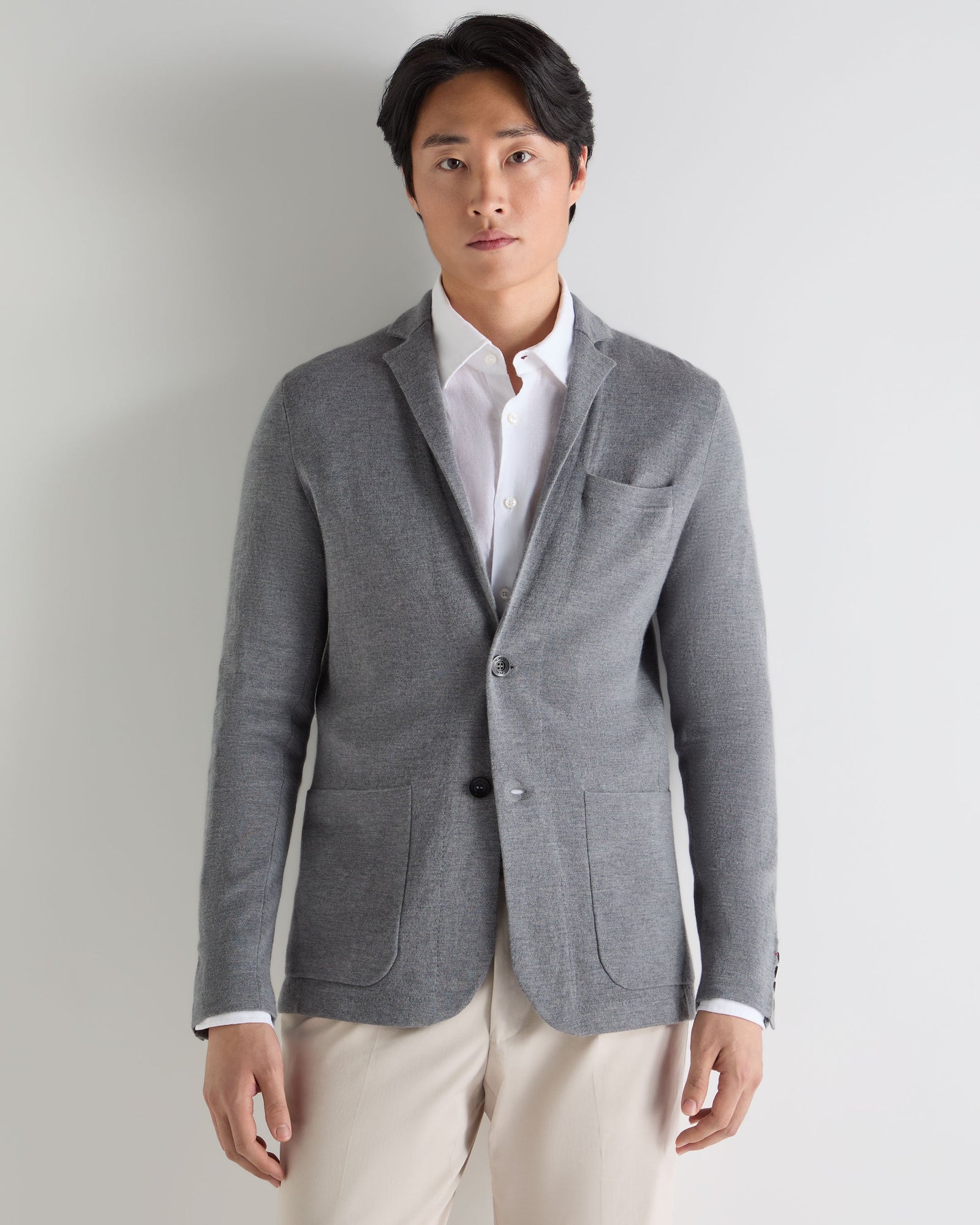 Men's Marlborough Fine Gauge Cashmere Jacket Graphite Grey