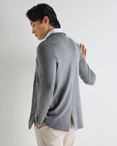 Men's Marlborough Fine Gauge Cashmere Jacket Graphite Grey