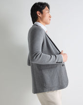 Men's Marlborough Fine Gauge Cashmere Jacket Graphite Grey
