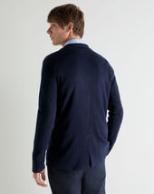 Men's Marlborough Fine Gauge Cashmere Jacket Summer Navy Blue