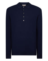 Men's Greenwich Cashmere Polo Shirt Deep French Blue