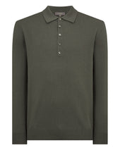 Men's Greenwich Cashmere Polo Shirt Olive Green