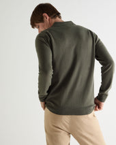 Men's Greenwich Cashmere Polo Shirt Olive Green