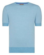 Men's Newquay Cotton Cashmere T-Shirt Cornflower Blue