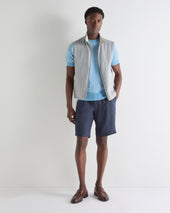Men's Newquay Cotton Cashmere T-Shirt Cornflower Blue