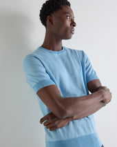Men's Newquay Cotton Cashmere T-Shirt Cornflower Blue