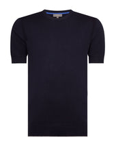 Men's Newquay Cotton Cashmere T-Shirt Navy Blue