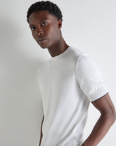 Men's Newquay Cotton Cashmere T-Shirt New Ivory White