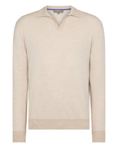 Men's Padstow Cotton Cashmere Polo Shirt Sandstone Brown