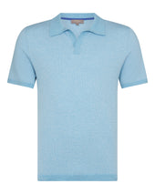 Men's Polo Cotton Cashmere T-Shirt Cornflower Blue