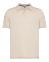 Men's Polo Cotton Cashmere T-Shirt Sandstone Brown