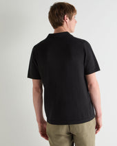 Men's Polo Cotton Cashmere T-Shirt Black