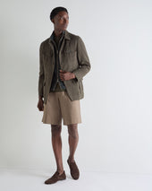 Men's Casablanca Linen Jacket Arabica Khaki Green