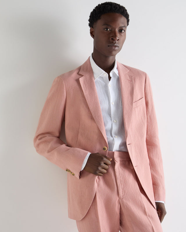 Men's Amalfi Linen Jacket Pink