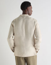 Men's Safari Linen Jacket Sand Brown