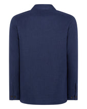Men's Scala Linen Blend Overshirt Navy Blue
