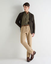 Men's Cannes Linen Shirt Khaki Green