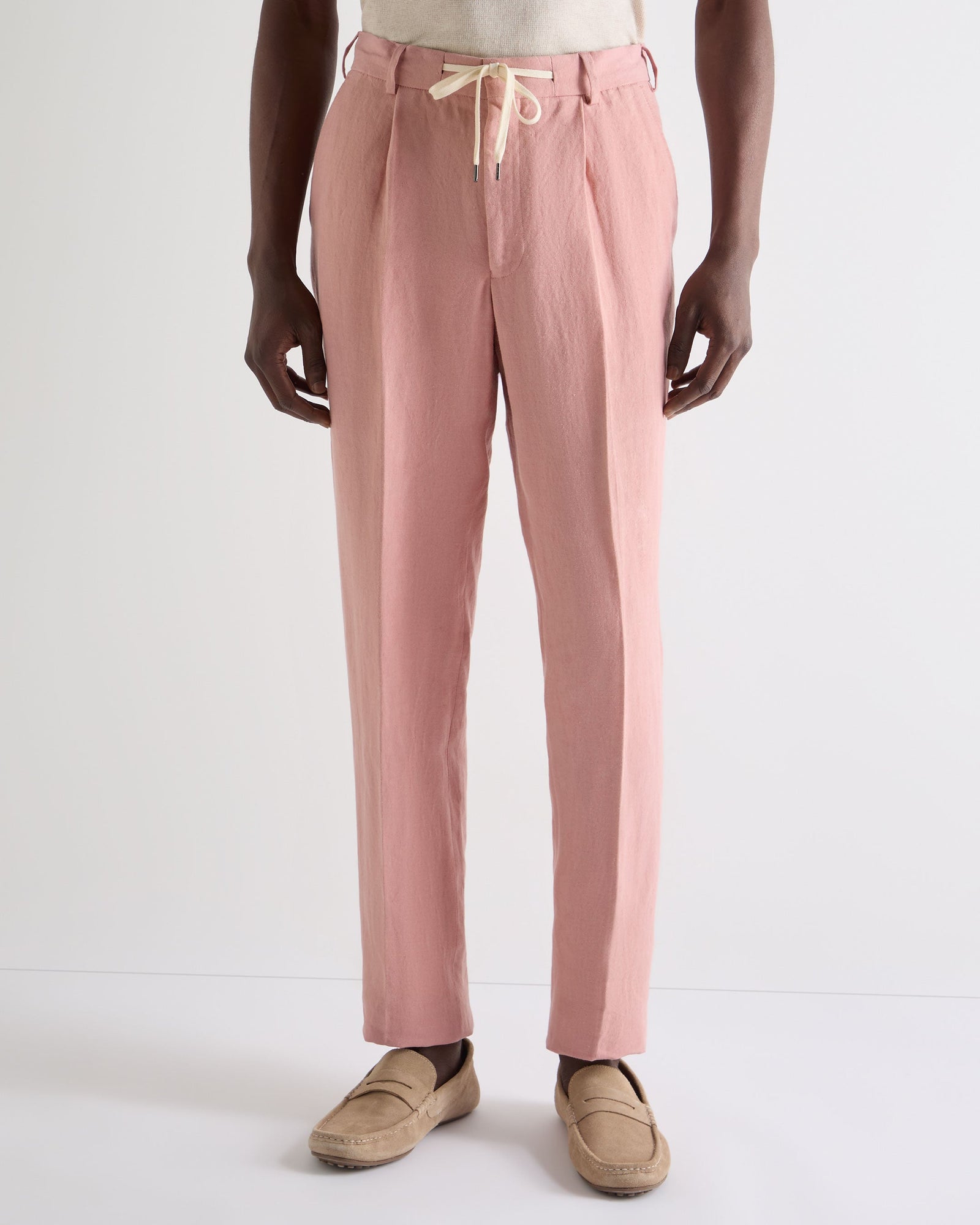 Men S Atrani Linen Trouser Pink