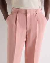 Men S Atrani Linen Trouser Pink