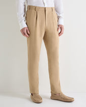 Men's Atrani Linen Trouser Taupe Brown