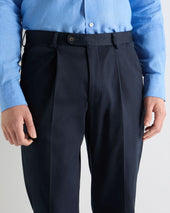 Men's Atrani Cotton Trousers Navy Blue