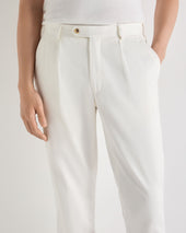 Men's Atrani Cotton Trousers White