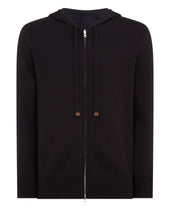 Men's Double Face Cotton Blend Hoodie Black