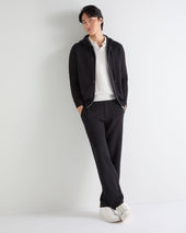 Men's Double Face Cotton Blend Hoodie Black