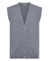 Men's Sleeveless Cashmere Tank Top Ash Grey