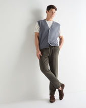 Men's Sleeveless Cashmere Tank Top Ash Grey