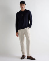 Men's Cotton Polo Shirt Navy Blue