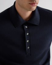 Men's Cotton Polo Shirt Navy Blue