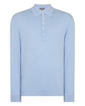 Men's Cotton Polo Shirt Sea Mist Blue