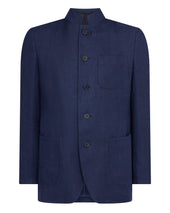 Men's Portofino Linen Blend Jacket Navy Blue
