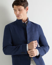 Men's Portofino Linen Blend Jacket Navy Blue