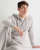 Men's Cotton Blend Hoodie Fumo Grey