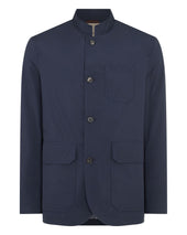 Men's Microfibre Stand Collar Jacket Navy Blue