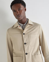 Men's Canvas Barn Jacket Stone Brown