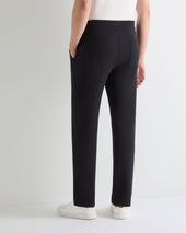 Men's Double Face Cotton Blend Trousers Black