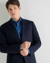 Men's Monaco Flannel Cotton Jacket Navy Blue