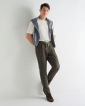 Men's Pique Linen Blend Tee White