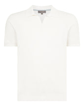 Men's Pique Linen Blend Polo White