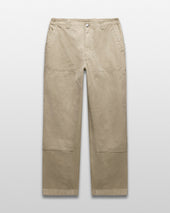 Cotton Canvas Relaxed Double Knee Pant