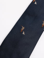 Silk Tie in Hunter Motif