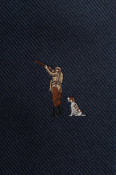 Silk Tie in Hunter Motif