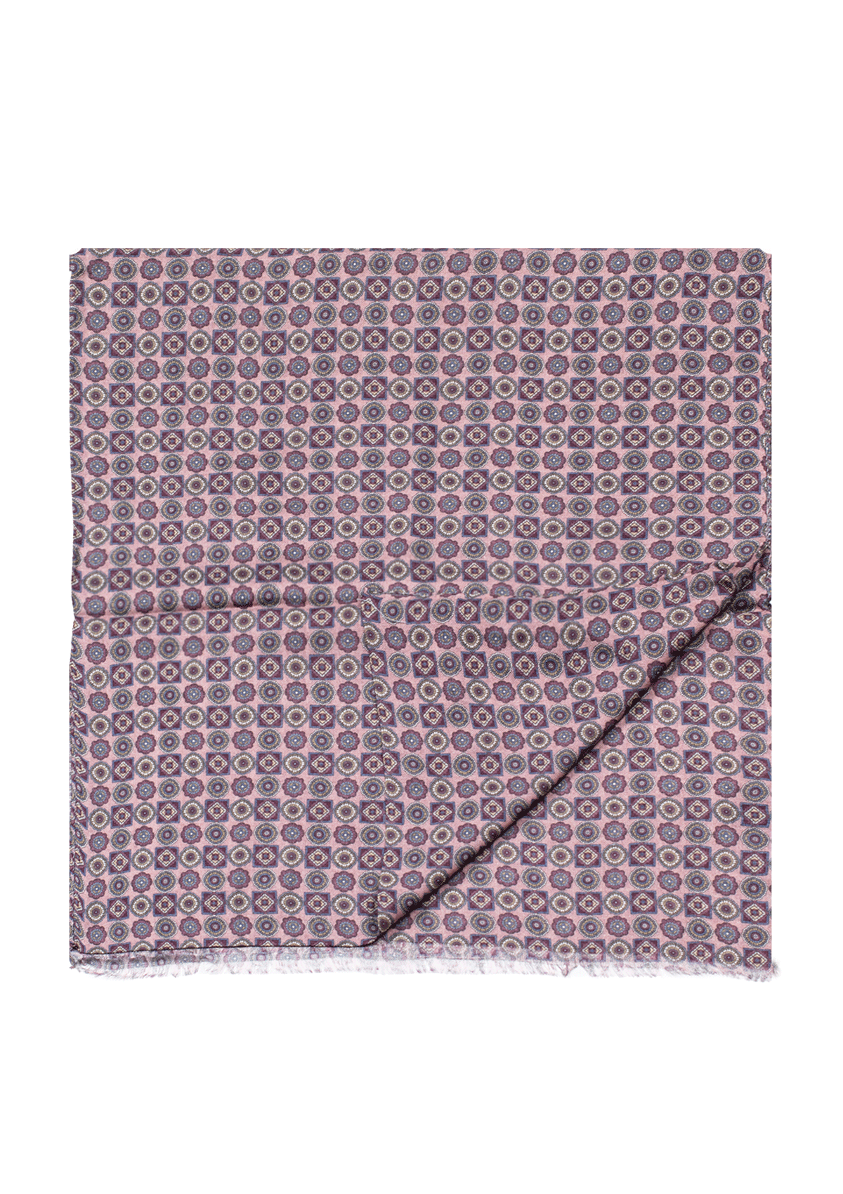 Purple Medallion Print Scarf